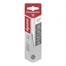 Сверло по металлу ЦХ,  1.0х34мм, HSS-G, P6M5, 2шт/уп, RENNBOHR DYNAMIC CARD